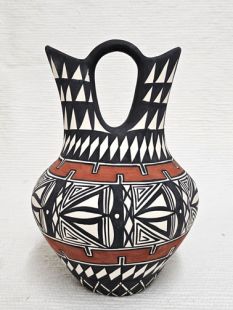 Native American Acoma Handpainted Wedding Vase--Laguna