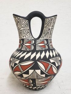 Native American Acoma Handpainted Wedding Vase--Laguna