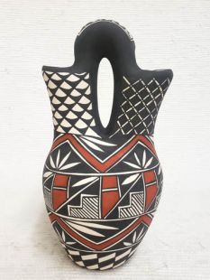 Native American Acoma Handpainted Wedding Vase