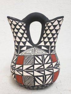 Native American Acoma Handpainted Wedding Vase