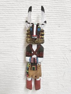 Old Style Hopi Carved Badger Traditional Powerful Healer Katsina Doll