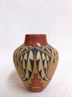 Native American Jemez Handbuilt and Handpainted Vase