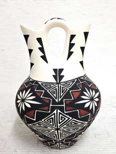Native American Acoma Handpainted Wedding Vase