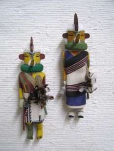 Old Style Hopi Carved Chicken Traditional Katsina Dolls