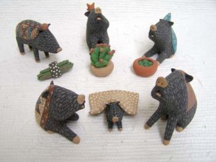 Mata Ortiz Handbuilt and Handpainted Javelina Nativity 