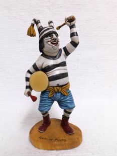 Native American Hopi Carved Clown Katsina Doll