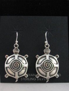 Native American Apache Made Turtle Earrings
