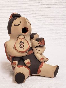 Native American Jemez Made Storyteller with Four Toddlers 