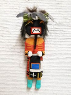 Old Style Hopi Carved Chakwaina Traditional Warrior Katsina Doll