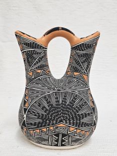 Native American Acoma Handpainted Wedding Vase