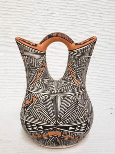 Native American Acoma Handpainted Wedding Vase