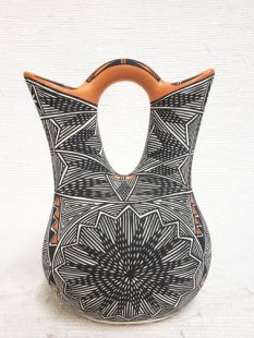 Native American Acoma Handpainted Wedding Vase
