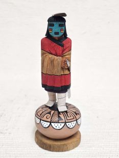 Native American Hopi Carved Hano Mana Kachina Doll (Katsina Doll)