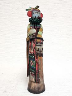Native American Hopi Carved Hummingbird Kachina Sculpture (Katsina Sculpture)