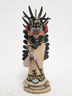 Native American Hopi Carved Chasing Star Planetary Katsina Doll--Blue