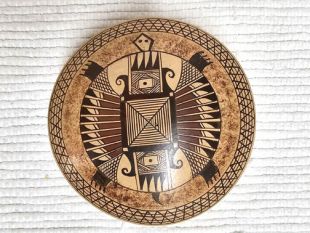 Native American Hopi Handbuilt and Handpainted Seed Pot with Turtle