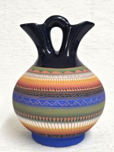 Native American Navajo Red Clay Wedding Vase