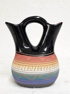 Native American Navajo Red Clay Wedding Vase 