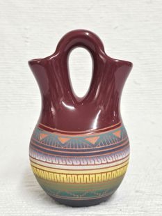Native American Navajo Red Clay Wedding Vase