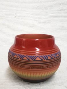 Native American Navajo Red Clay Pot 