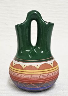 Native American Navajo Red Clay Wedding Vase 