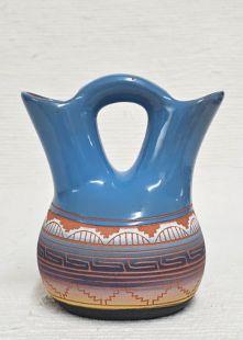 Native American Navajo Red Clay Wedding Vase 