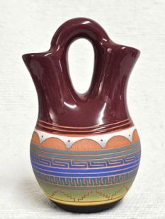 Native American Navajo Red Clay Wedding Vase
