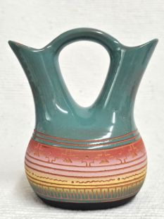 Native American Navajo Red Clay Wedding Vase