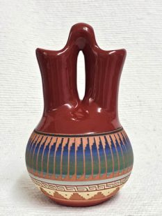 Native American Navajo Red Clay Wedding Vase