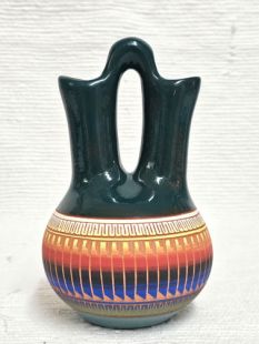 Native American Navajo Red Clay Wedding Vase