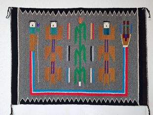 Native American Navajo Rug--Yei--Vintage
