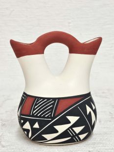 Native American Acoma Handpainted Wedding Vase