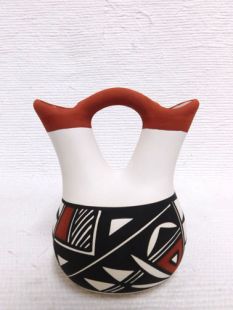 Native American Acoma Handpainted Wedding Vase--Small