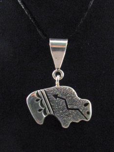 Native American Navajo Made Buffalo Pendant--Reversible