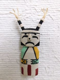 Old Style Hopi Carved Clown Traditional Katsina Doll Ornament--Sad