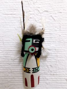 Old Style Hopi Carved Half Harvester Half Clown Traditional Katsina Doll Ornament
