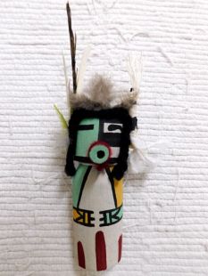 Old Style Hopi Carved Half Harvester Half Clown Traditional Kachina Doll (Katsina Doll) Ornament