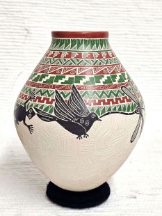 Mata Ortiz Handbuilt and Handetched Pot with Various Wildlife