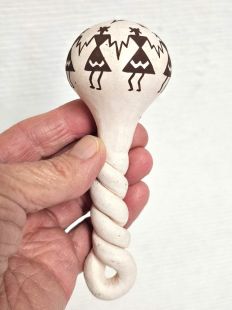 Native American Acoma Handbuilt and Handpainted Rattle