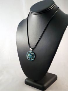 Native American Zuni Made Pendant-with Turquoise