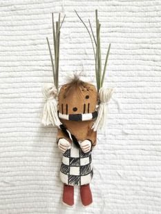 Old Style Hopi Carved Cricket Traditional Racer Katsina Doll