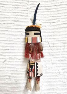 Old Style Hopi Carved Longhair Redbeard Traditional Rain Dancer Katsina Doll