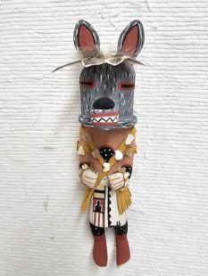 Old Style Hopi Carved Wolf Traditional Hunter Katsina Doll