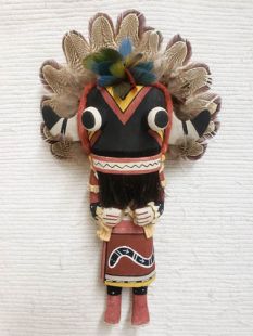 Old Style Hopi Carved Broadface Traditional Guard Katsina Doll