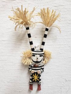 Old Style Hopi Carved Clown Traditional Katsina Doll