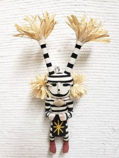 Old Style Hopi Carved Clown Traditional Katsina Doll