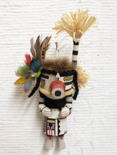 Old Style Hopi Carved Half Harvester Half Clown Traditional Katsina Doll