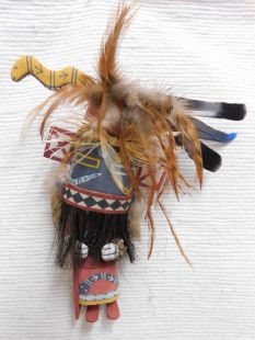 Old Style Hopi Carved Hillili Traditional Guard Katsina Doll