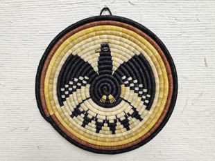 Native American Hopi Made Coil Plaque with Eagle