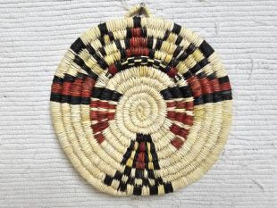 Native American Hopi Made Coil Plaque with Butterfly Maiden